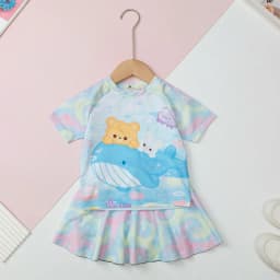 Thumbnail Bộ bơi Bé gái chống nắng, nhanh khô LITIBABY kèm chân váy size 3 đến 10 tuổi 2