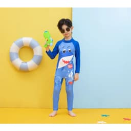 Thumbnail Bộ bơi dài tay bé trai SKIDS Đồ bơi liên thân cho bé trai đi biển đáng yêu 3