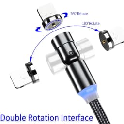 Thumbnail Bộ Cáp Sạc Hdoorlink Nam Châm Cổng Usb Type C Xoay 360 Độ + Dây 180 Độ Cho IPANDROID 1