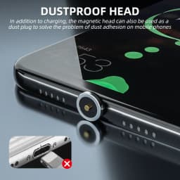 Thumbnail Bộ Cáp Sạc Hdoorlink Nam Châm Cổng Usb Type C Xoay 360 Độ + Dây 180 Độ Cho IPANDROID 4