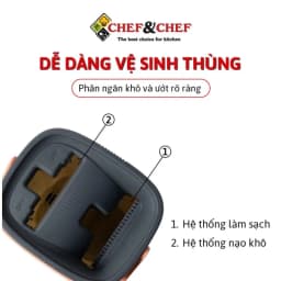Thumbnail Bộ Cây Lau Nhà CHEF&CHEF mã LV-F01 Tự Vắt, Chổi Lau Nhà Thông Minh Xoay 360 Độ Tách Nước Bẩn 3