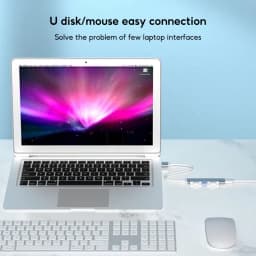 Thumbnail Bộ chia 4 cổng TBTIC USB 3.0 Type c 4 trong 1 tốc độ cao cho máy tính 4