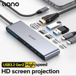 Thumbnail Bộ chia cổng usb LLANO type-c sang usb / type-c 3.2 hdmi 4k 60hz pd 10Gbps 5 trong 1 1