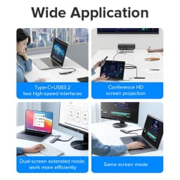 Thumbnail Bộ chia cổng usb LLANO type-c sang usb / type-c 3.2 hdmi 4k 60hz pd 10Gbps 5 trong 1 3