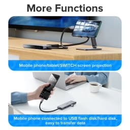 Thumbnail Bộ chia cổng usb LLANO type-c sang usb / type-c 3.2 hdmi 4k 60hz pd 10Gbps 5 trong 1 4