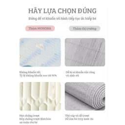 Thumbnail Bộ Chiếu Điều Hòa Kèm Gối Tencel MONONA Cao Cấp, Thoáng Mát, Êm Ái An Toàn Cho Da Bé 60x120cm IQKao 3