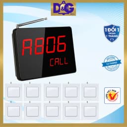 Thumbnail Bộ Chuông Gọi Không Dây TIẾNG VIỆT D&G Bell - Màn hình D0402 4 số 2 dòng Nút khoảng cách xa 150m 1