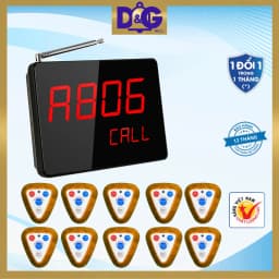 Thumbnail Bộ Chuông Gọi Phục Vụ Không Dây TIẾNG VIỆT D&G Bell - Màn Hình D0402 Hiển Thị 4 Số 2 Dòng Nút bấm tiếng việt 1