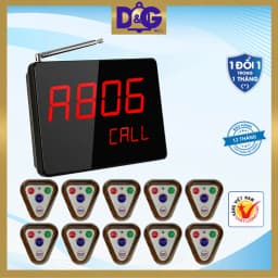 Thumbnail Bộ Chuông Gọi Phục Vụ Không Dây TIẾNG VIỆT D&G Bell - Màn Hình D0402 Hiển Thị 4 Số 2 Dòng Nút bấm tiếng việt 2