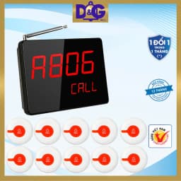 Thumbnail Bộ Chuông Gọi Phục Vụ Không Dây D&G Bell - Màn Hình D0402 Hiển Thị 4 số 2 dòng (Nút Chống Nước) 2