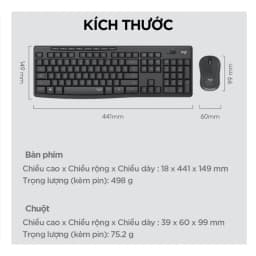 Thumbnail Bộ chuột phím không dây Logitech MK295 Silent / MK345/ MK235/ MK545/ MK240 - Chính hãng 2