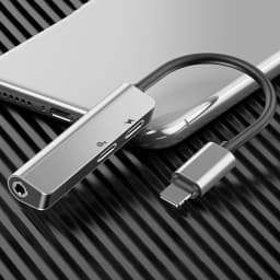 Thumbnail Bộ chuyển cổng ip sang Dual ip + Audio AUX 3.5mm Baseus L52 cho iP, hỗ trợ đàm thoại 1