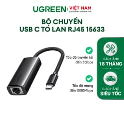 Thumbnail Bộ chuyển USB-A/USB-C to Lan Ugreen CM650 | Tốc độ mạng 100/1000Mbps |Truyền dữ liệu 480Mbps/5Gbps |BH 18T 1 đổi 1 15632 1