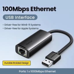 Thumbnail Bộ chuyển USB-A/USB-C to Lan Ugreen CM650 | Tốc độ mạng 100/1000Mbps |Truyền dữ liệu 480Mbps/5Gbps |BH 18T 1 đổi 1 15632 4