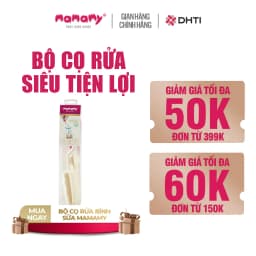 Thumbnail Bộ cọ rửa bình sữa 2 chi tiết quay 360 độ Mamamy, siêu mềm, an toàn cho bé từ sơ sinh 1