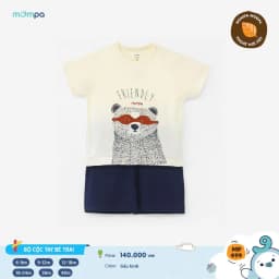Thumbnail Bộ cộc tay bé trai bé gái Mompa 6 tháng-3 tuổi vải Modal mát mềm mại thông tháng 175 4