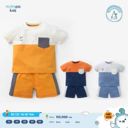 Thumbnail Bộ cộc tay bé trai Mompa 1-5 tuổi vải Cotton Actif thoáng mát mềm mại co giãn 479 2