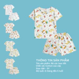 Thumbnail Bộ cộc tay cài vai BENTY full họa tiết mới bé trai bé gái, bộ đồ trẻ em mặc hè phong cách Hàn 2