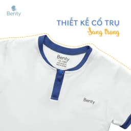 Thumbnail Bộ cộc tay cổ trụ BENTY sang trọng cotton mềm mịn, đồ bộ mặc đi chơi cho bé trai, bé gái 4
