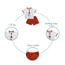 Thumbnail Bộ cộc tay cổ trụ in hình angler BENTY BT096 đồ bộ trẻ em cao cấp, mềm mại, thấm hút mồ hôi tốt 3