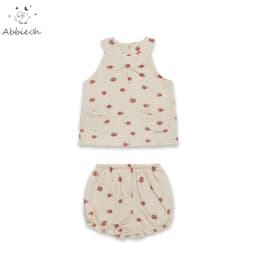 Thumbnail Bộ cộc tay cotton sát nách ABBIEOH cách điệu thoáng mái cho bé gái 6-24M BO501 BO523 BO765 4