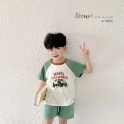 Thumbnail Bộ cộc tay in ô tô cho bé trai Beemo Chất liệu cotton xược siêu thoáng, thấm hút mồ hôi  B592 2