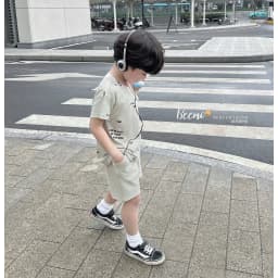 Thumbnail Bộ cộc tay in tràn chữ cho bé trai Beemo Chất liệu thun co giãn 4 chiều, thoáng mát, thấm hút mồ hôi B607 2