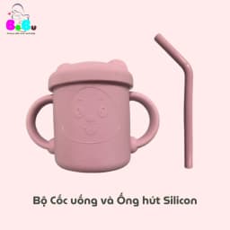 Thumbnail Bộ Cốc uống Silicon và Ống hút Silicon BeBu cho bé 1