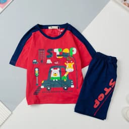 Thumbnail Bộ cotton ngắn tay Bé trai mặc nhà, đi chơi LITIBABY, hoạt hình size 4 đến 12 tuổi 4
