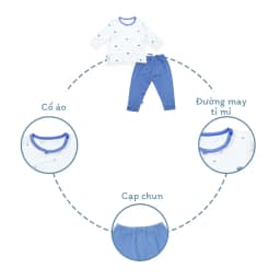 Thumbnail Bộ dài cài vai họa tiết BENTY cotton co giãn 4 chiều mềm mịn mát, đồ bộ trẻ em cao cấp chính hãng 3