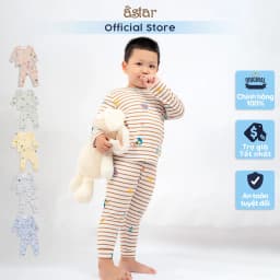 Thumbnail Bộ dài tay cài vai Astar hoạ tiết Noel vải cotton rayon cho bé 9 tháng đến 6 tuổi 1