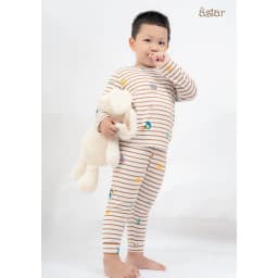 Thumbnail Bộ dài tay cài vai Astar hoạ tiết Noel vải cotton rayon cho bé 9 tháng đến 6 tuổi 3