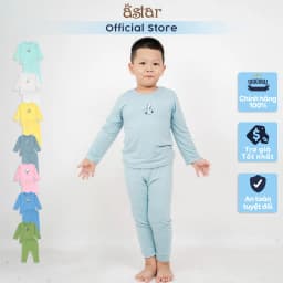 Thumbnail Bộ dài tay cài vai ASTAR vải cotton rayon in hình cho bé trai,gái 9 tháng-6 tuổi 1