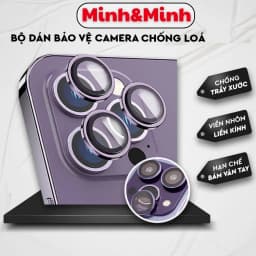 Thumbnail Bộ dán bảo vệ camera iphone KTM Cam 2 tầng chuẩn theo máy, chống lóa, HD cho ip 14Promax ,13 12 11 15 Pro Max 1