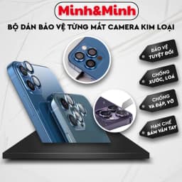 Thumbnail Bộ dán bảo vệ từng mắt camera iphone KTM bằng kim loại chống xước, chống lóa, HD cho ip 14Promax ,13 12 11 Pro Max 1