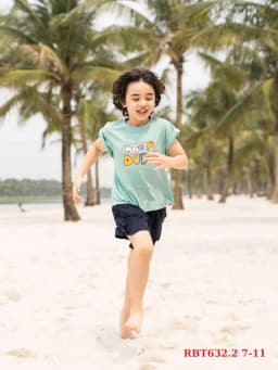 Thumbnail Bộ đồ bé trai RIOMIO in hình dễ thương chất cotton mềm mát co giãn cho bé 27-50kg RBT632.2 3