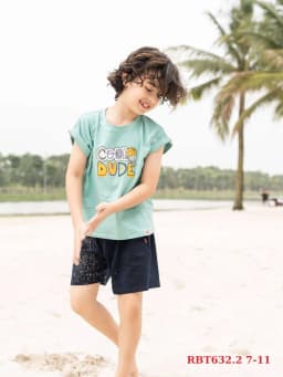 Thumbnail Bộ đồ bé trai RIOMIO in hình dễ thương chất cotton mềm mát co giãn cho bé 27-50kg RBT632.2 4