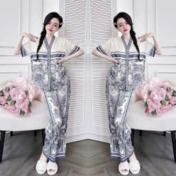 Thumbnail Bộ Đồ Ngủ Pijama Hisexy Cộc Tay Quần dài Set Pijama Lụa Latin Cao Cấp mềm mịn P17 3