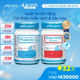 Thumbnail Bộ giảm cân Life Space Probiotic B420 và Adult Broad Spectrum hỗ trợ trao đổi chất quản lý cân nặng đốt cháy mỡ hiệu quả 1