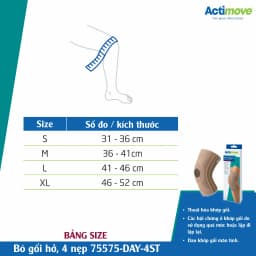 Thumbnail Bó gối hở, 4 nẹp 75575-DAY-4ST Actimove Knee Support 4