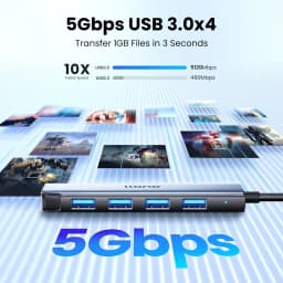 Thumbnail Bộ HUB LLANO chia 4 cổng USB 3.0 cho máy in/ chuột/ đèn flash HD 1