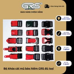 Thumbnail Bộ khóa cài mũ bảo hiểm GRS đủ loại, có thể thay thế được cho tất cả các loại mũ nón bảo hiểm trên thị trường 1