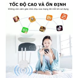 Thumbnail Bộ kích sóng wifi 4 râu Gutek KS1 tốc độ 300mbps 1200mbps phát xuyên tường kết nối xa sóng mạnh 3