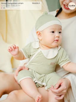 Thumbnail Bộ Liền Thân COOKIE, Romper Mangosteen Măng Cụt CÀI LỆCH Chất Bamboo Cho Bé Từ 0 Đến 12 Tháng 2025 3