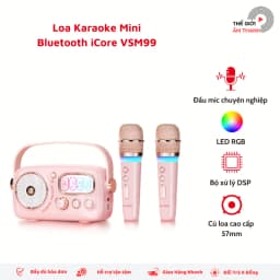Thumbnail Bộ Loa Karaoke Mini Cổ Điển Bluetooth iCore VSM99 kèm 02 Micro - CHÍNH HÃNG STORE 2
