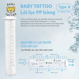 Thumbnail Bộ Lõi Lọc PP Type B Cho Vòi Sen Tắm Lọc Nước, Khử Khuẩn BABY TATTOO 3