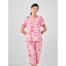 Thumbnail Bộ mặc nhà nữ WINNY kiểu cộc tay quần ngố chất lanh mềm 2MNLA23033N 4