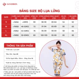 Thumbnail Bộ mặc nhà Pyjama nữ mùa hè SANDBOX Lụa Latin cao cấp tay cộc quần lửng nhiều màu BLL22005-2 2