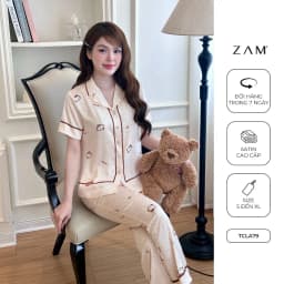 Thumbnail BỘ MẶC NHÀ SHE BY ZAM - A79 - HỌA TIẾT HELLO KITTY NÂU 2