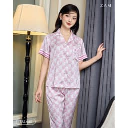 Thumbnail BỘ MẶC NHÀ SHE BY ZAM - TSLA40 - BỘ NGẮN TAY QUẦN LỬNG CUTE HỒNG 4